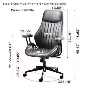 Ovios Office Chair Ergonomic High Back Suede Fabric for Executive or Home Office