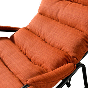 Ovios Patio Rocking Chair with Ottoman, Olefin Fabric