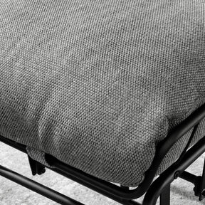 Ovios Patio Rocking Chair with Ottoman, Olefin Fabric