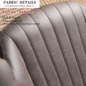 Ovios Office Chair Suede Fabric for Executive or Home Office Ergonomic Chair-Dark Grey