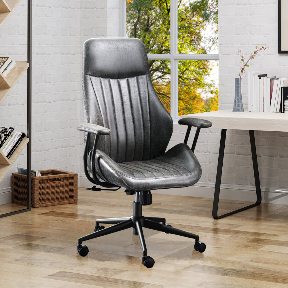 Ovios Office Chair Ergonomic High Back Suede Fabric for Executive or Home Office