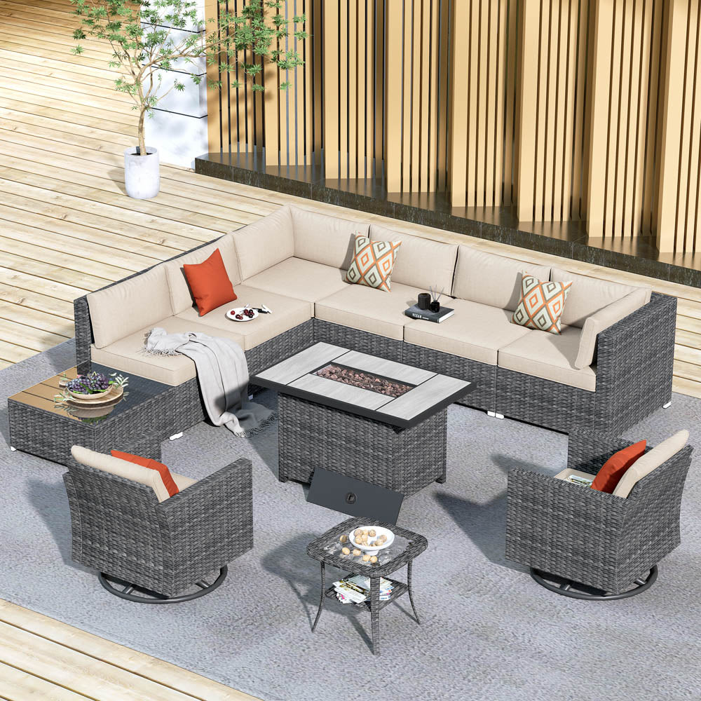 Swivel Chair Fire Table With Chairs Napili Piece Fire Pit Chat Set