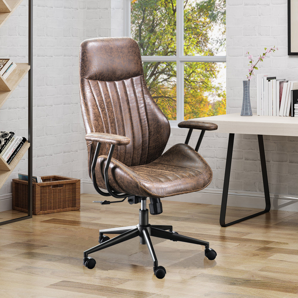Ovios Office Chair Ergonomic High Back Suede Fabric for Executive or Home Office