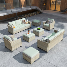Ovios Athena Series Outdoor Patio Furniture Set 8-Piece with Cushions All Weather Wicker