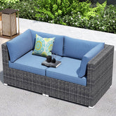 #color_Grey Wicker Denim Blue Cushion