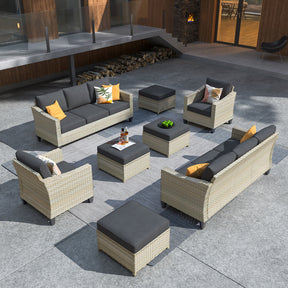 Ovios Athena Series Outdoor Patio Furniture Set 8-Piece with Cushions All Weather Wicker