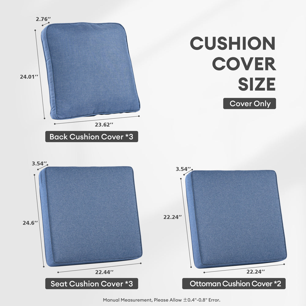 Ovios Kenard Series Replacement Seat, Back Cushion Cover(Refer to the Dimension in Description,Only cover)