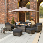#Color_Grey Wicker Black Cushion
