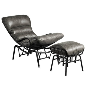 Ovios Living Room Rocking Chair with Ottoman, Suede Fabric