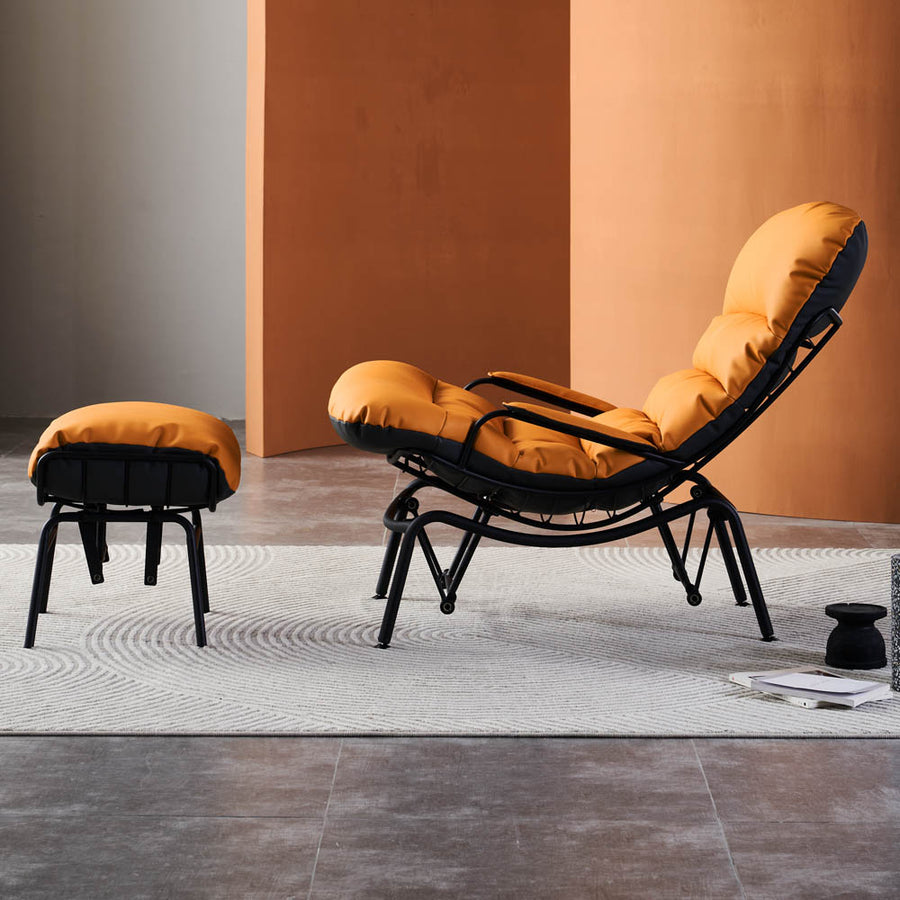 Ovios Rocking Chair with Ottoman, MultiColor, 110° Recliner