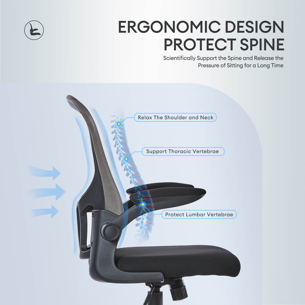 Ovios Ergonomic Adjustable Mesh Office Chair, Lumbar Support, 4 Colors