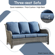 #color_Grey Wicker Denim Blue Cushion