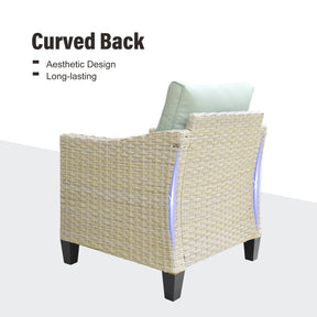 Ovios Athena Series Outdoor Patio Furniture Set 8-Piece with Cushions All Weather Wicker