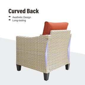 Ovios Athena Series Outdoor Patio Furniture Set 8-Piece with Cushions All Weather Wicker