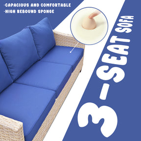Ovios Athena Series Outdoor Patio Furniture Set 5-Piece with Cushions All Weather Wicker