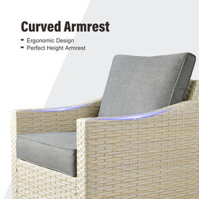 Ovios Athena Series Outdoor Patio Furniture Set 8-Piece with Cushions All Weather Wicker