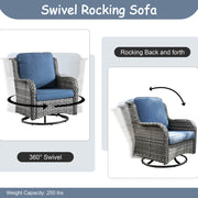 #color_Grey Wicker Denim Blue Cushion