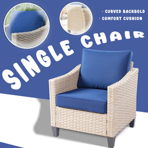 Ovios Athena Series Outdoor Patio Furniture Set 5-Piece with Cushions All Weather Wicker