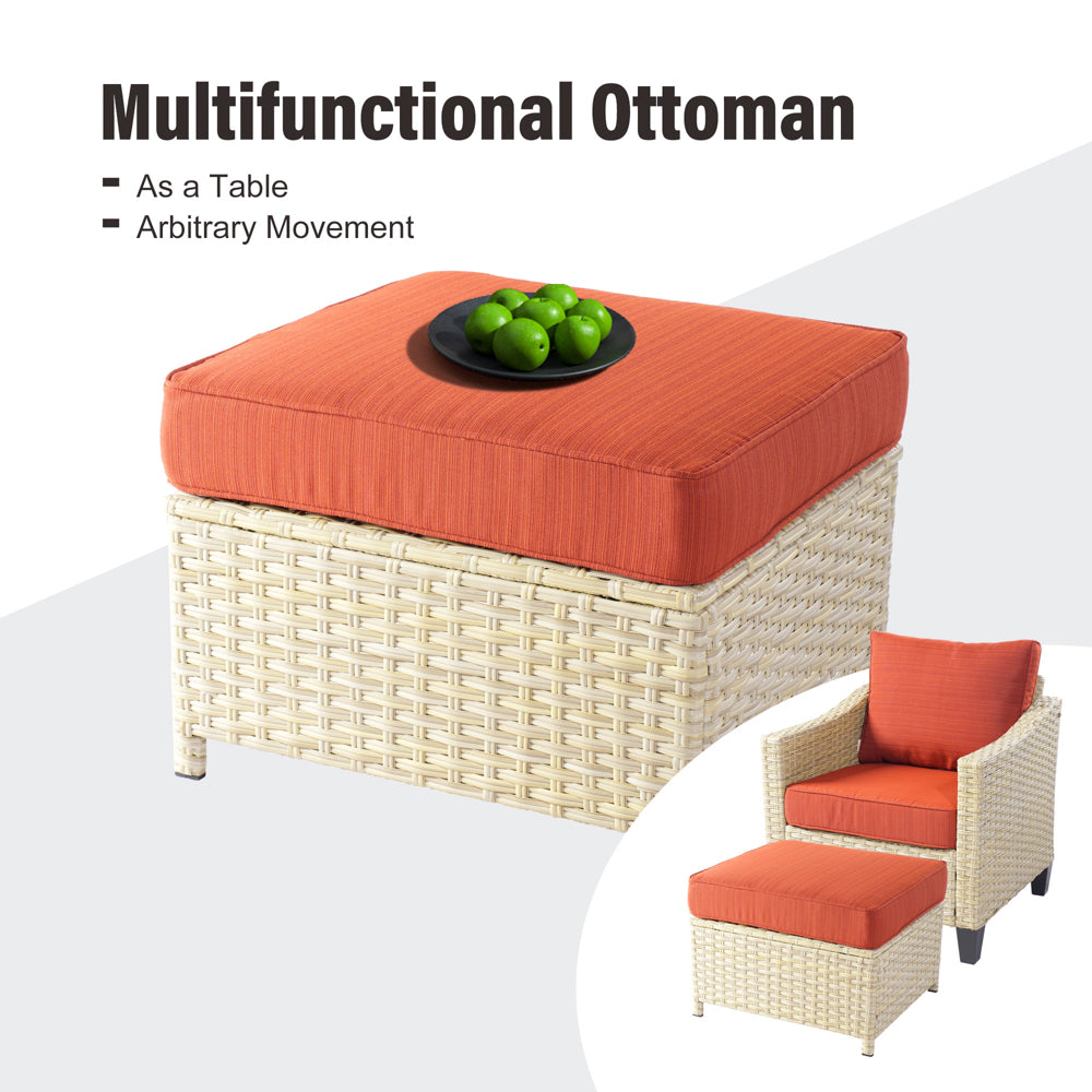 Ovios Athena Series Outdoor Patio Furniture Set 8-Piece with Cushions All Weather Wicker
