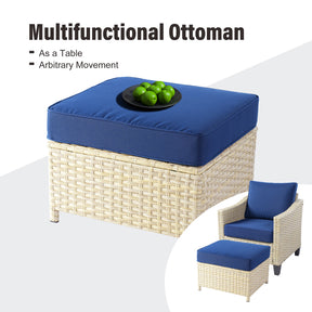 Ovios Athena Series Outdoor Patio Furniture Set 8-Piece with Cushions All Weather Wicker