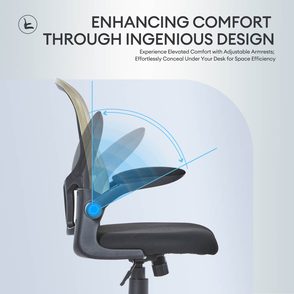 Ovios Ergonomic Adjustable Mesh Office Chair, Lumbar Support, 4 Colors