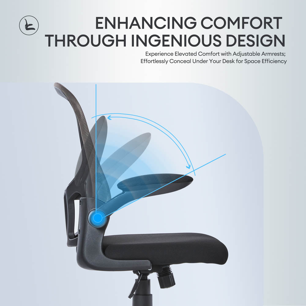 Ovios Ergonomic Adjustable Mesh Office Chair, Lumbar Support, 4 Colors