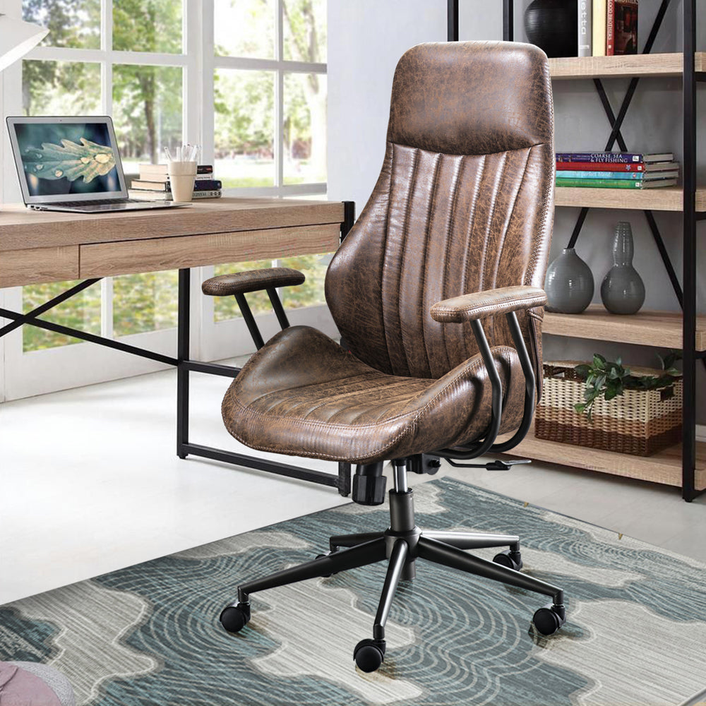 Ovios Office Chair Ergonomic High Back Suede Fabric for Executive or Home Office