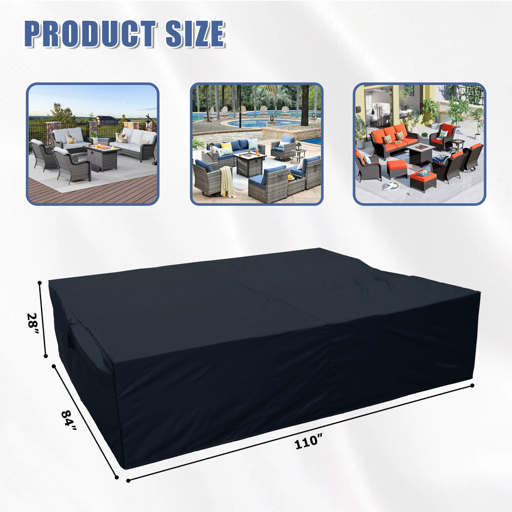 Ovios Patio Furniture Set Cover Waterproof Universal Type Multiple Sizes