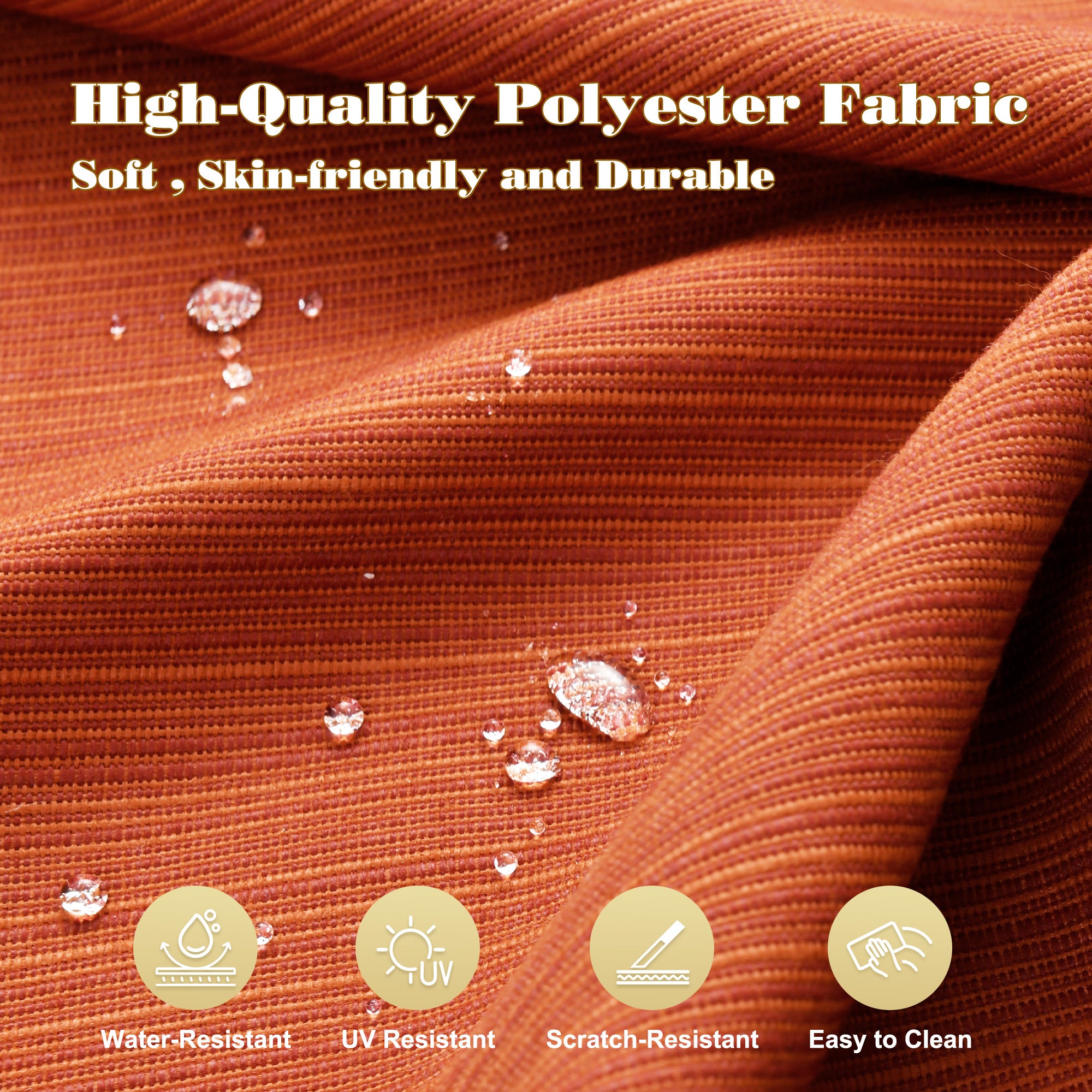 OVIOS Outdoor Conversation Set with 7.68" Extra-Wide Armrests and Rocking Chairs