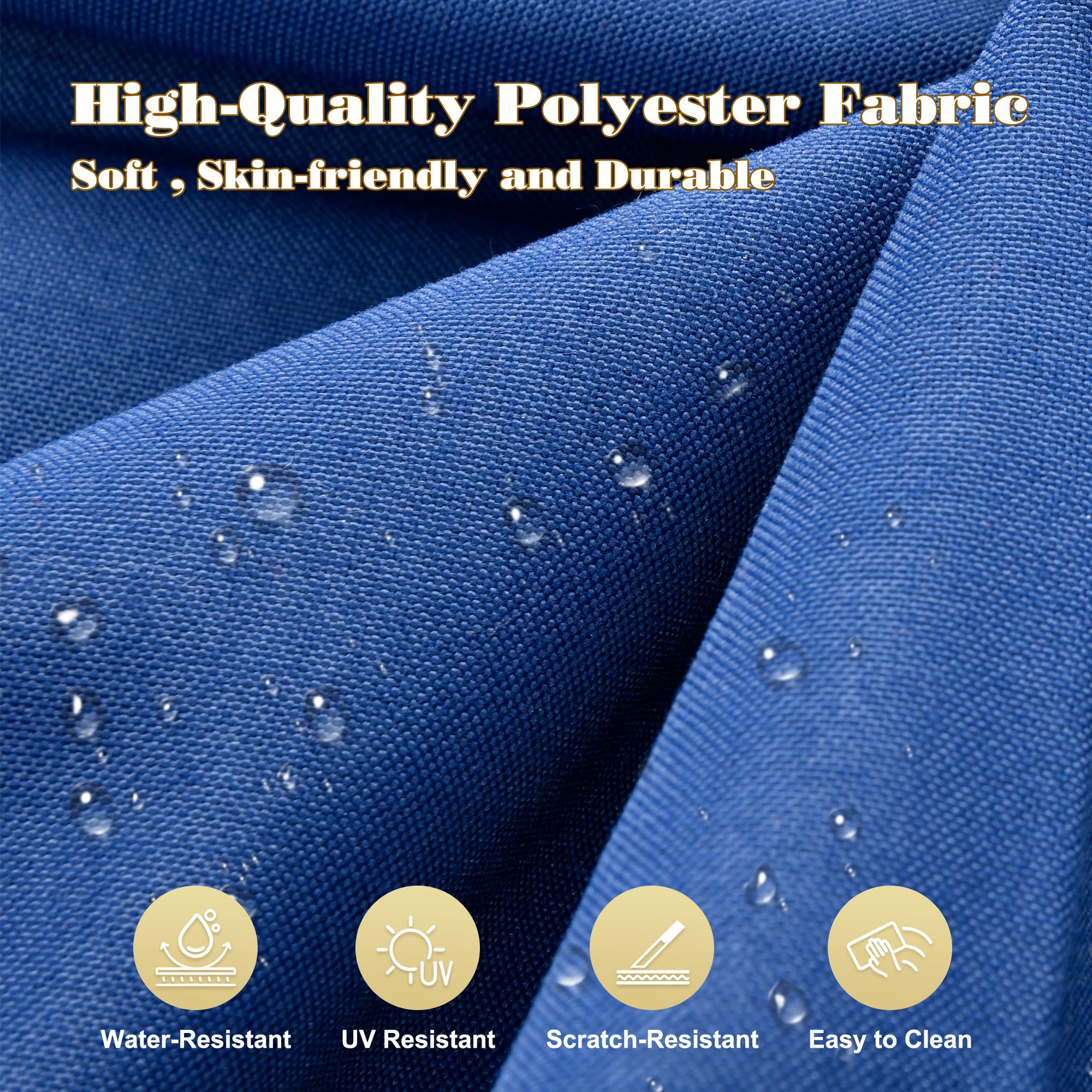 OVIOS Outdoor Conversation Set with 7.68" Extra-Wide Armrests and Rocking Chairs