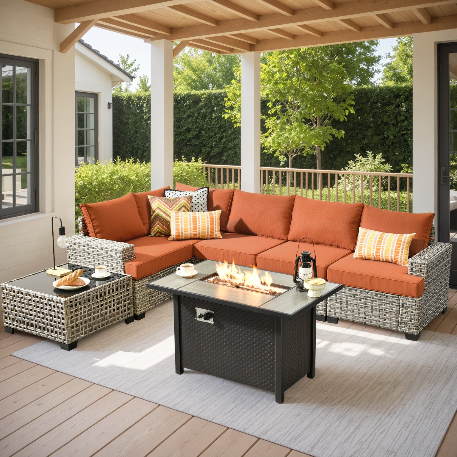 7 piece sectional patio furniture sale