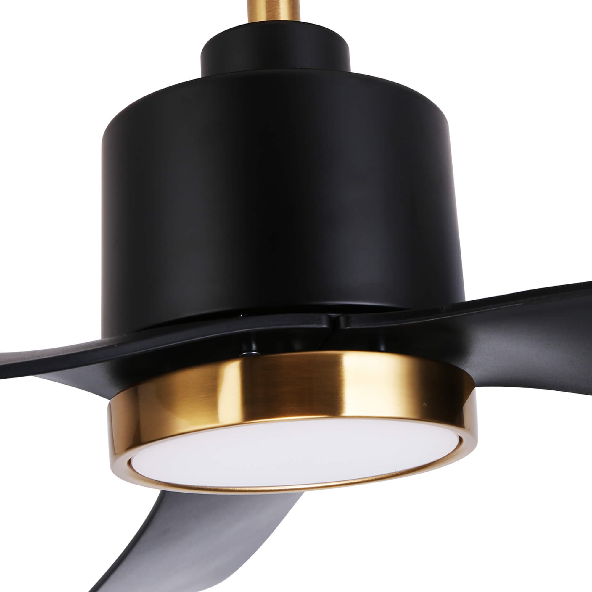 Ovios 52‘’ Ceiling Fan Reversible 3 Blades with Remote Control Lights, DC Motor