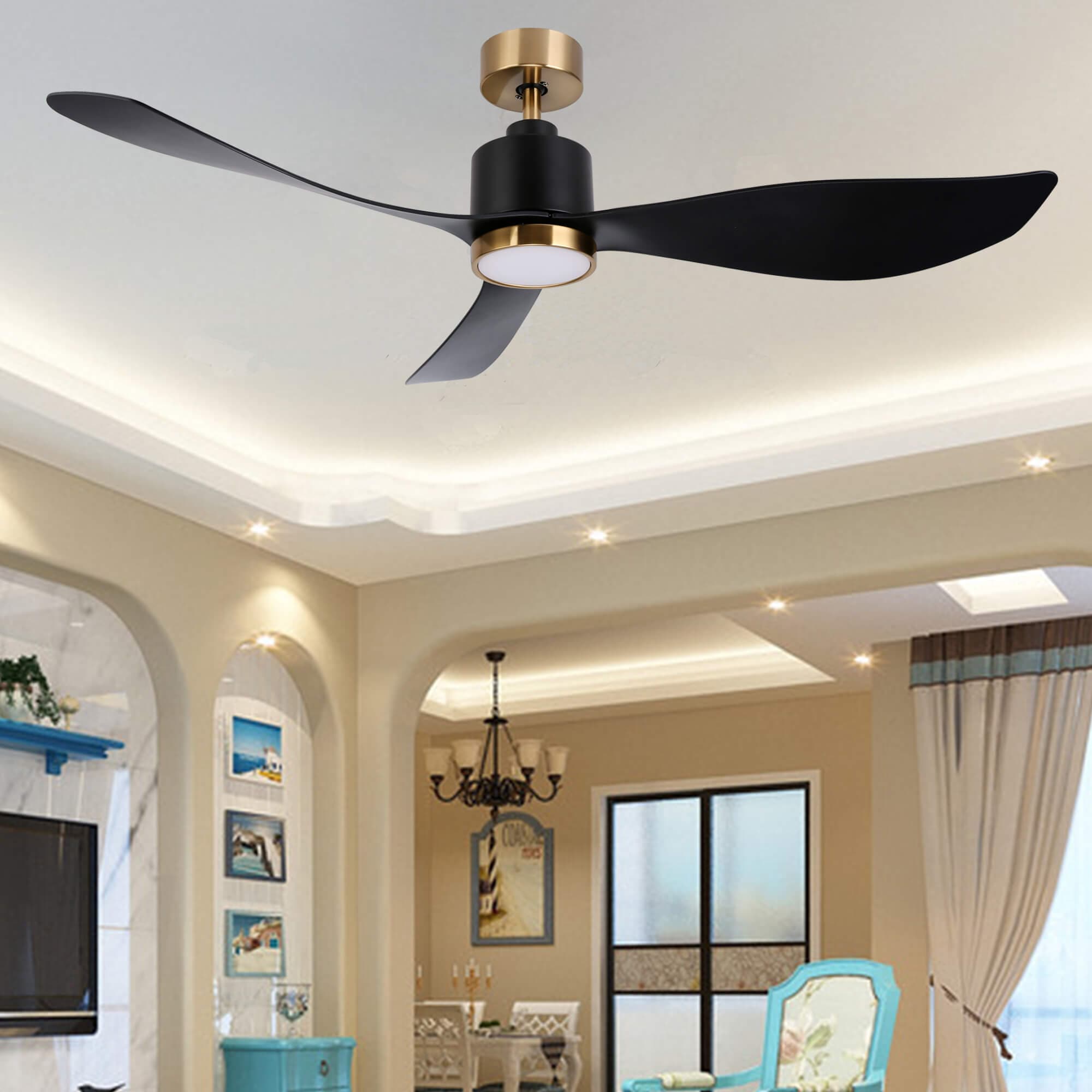 Ovios 52‘’ Ceiling Fan Reversible 3 Blades with Remote Control Lights, DC Motor