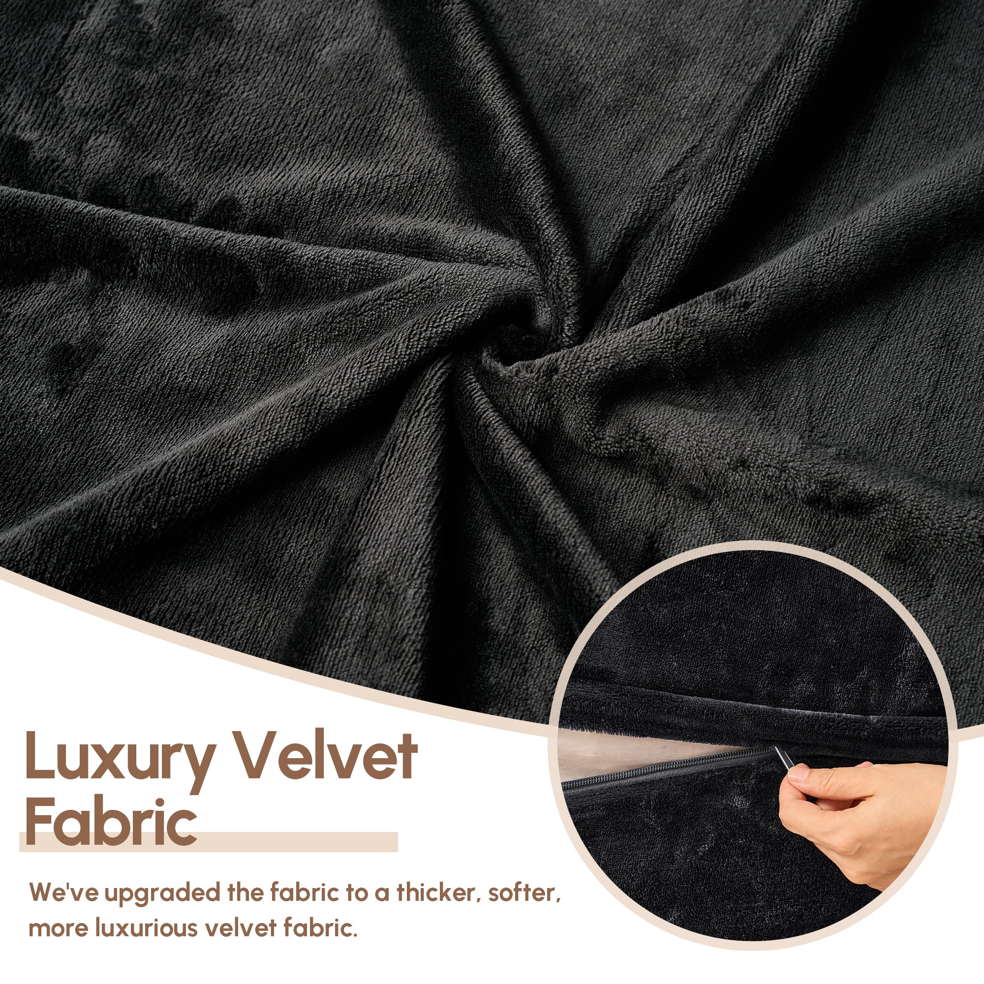 OVIOS Bean Bag Chair Removable Cover, High-Rebound Filling Cozy Furniture for Living Room, Bedroom