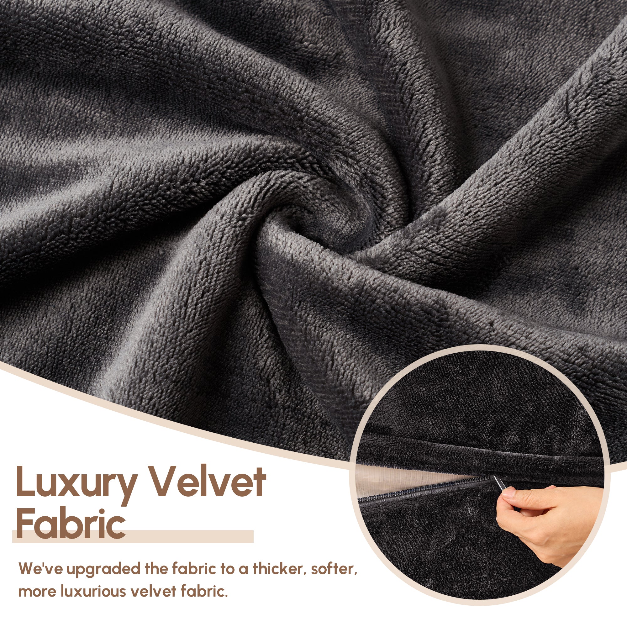 OVIOS Bean Bag Chair Removable Cover, High-Rebound Filling Cozy Furniture for Living Room, Bedroom