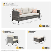 #Color_Grey Wicker Beige Cushion