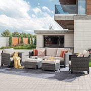 #Color_Grey Wicker Beige Cushion