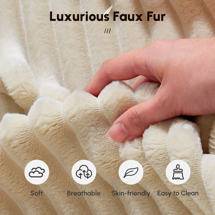 #Color_Beige Faux Fur