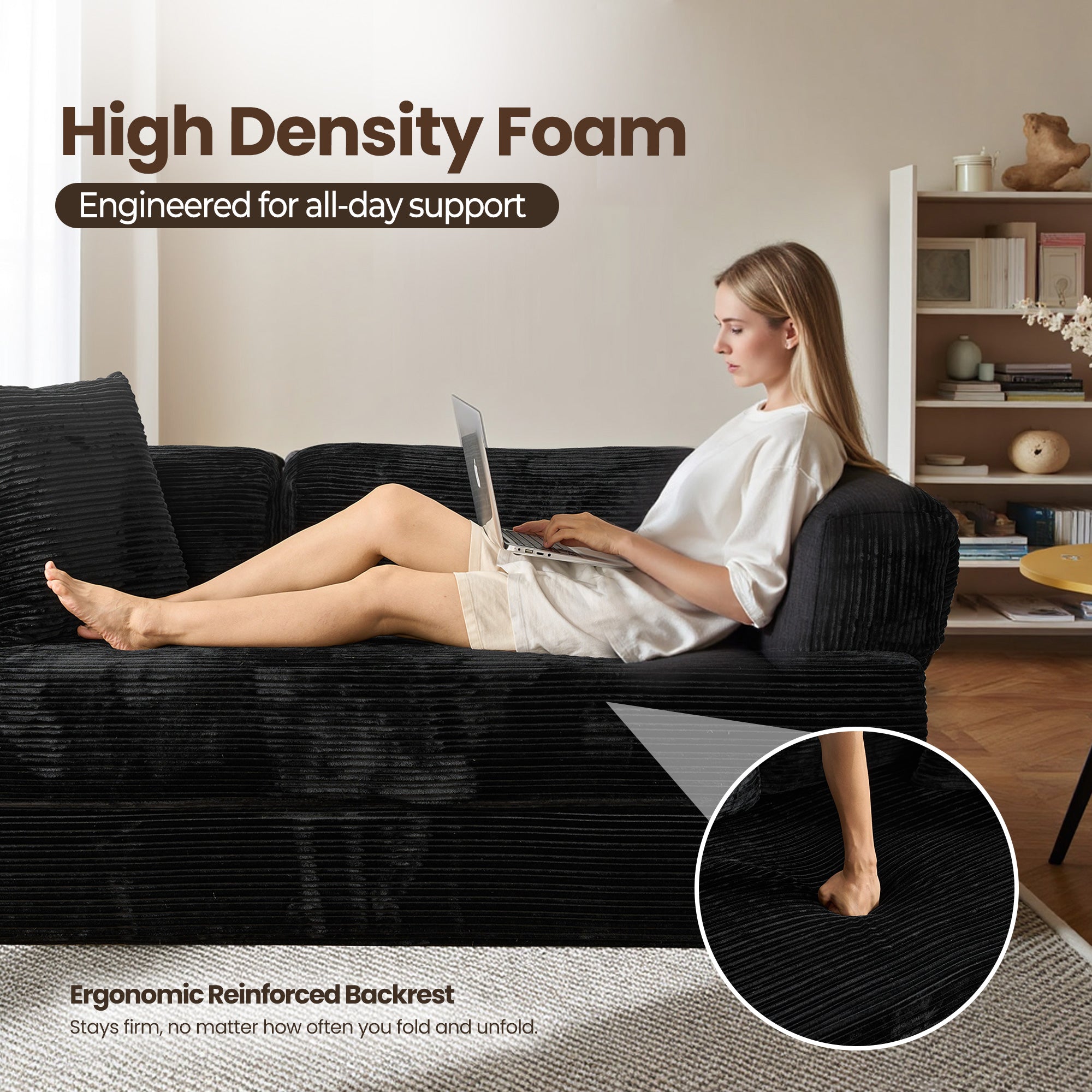 Ovios 80" Convertible Modular Sofa Bed