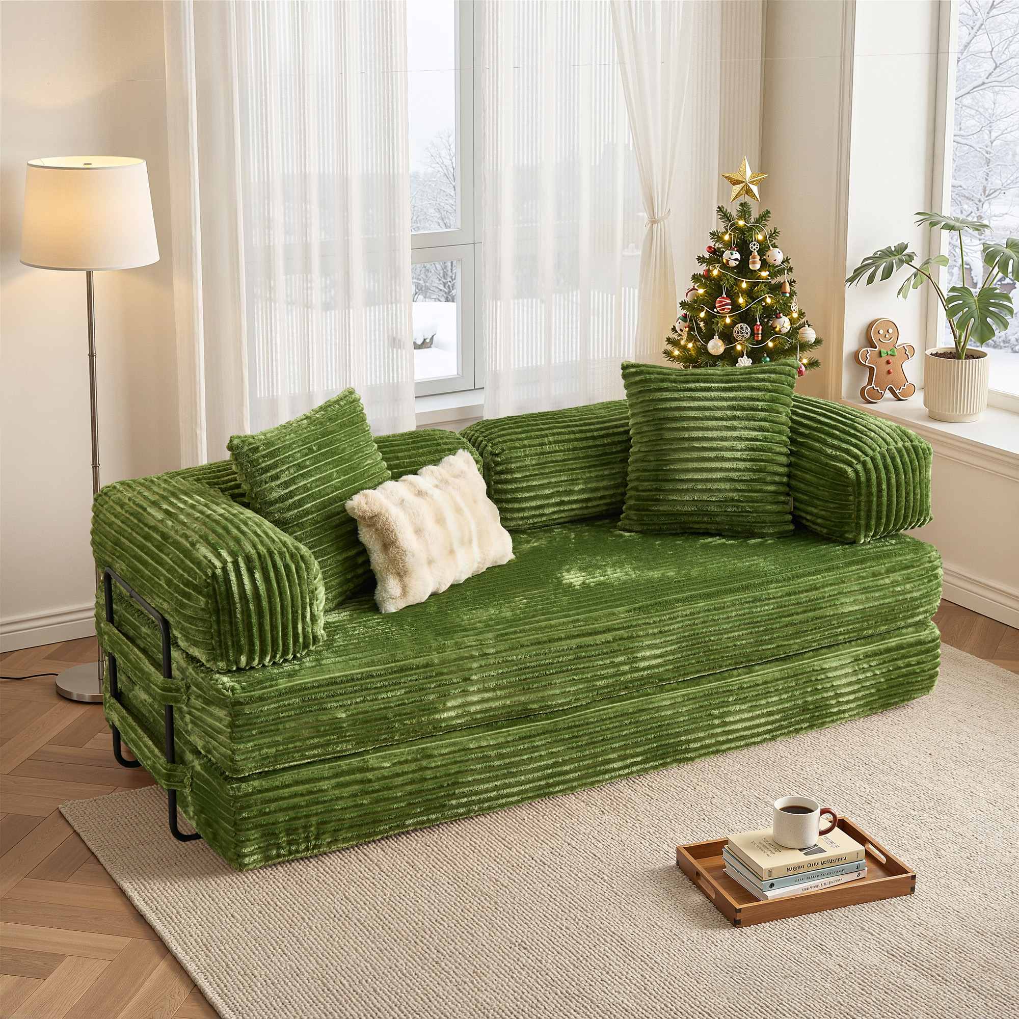 Ovios 80" Convertible Modular Sofa Bed