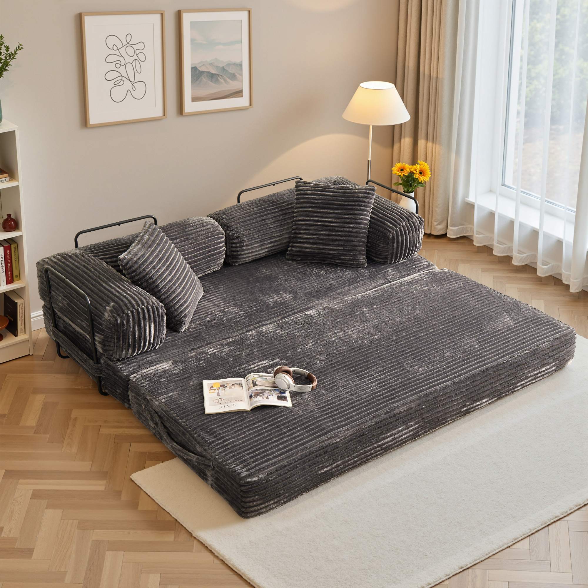 Ovios 80" Convertible Modular Sofa Bed