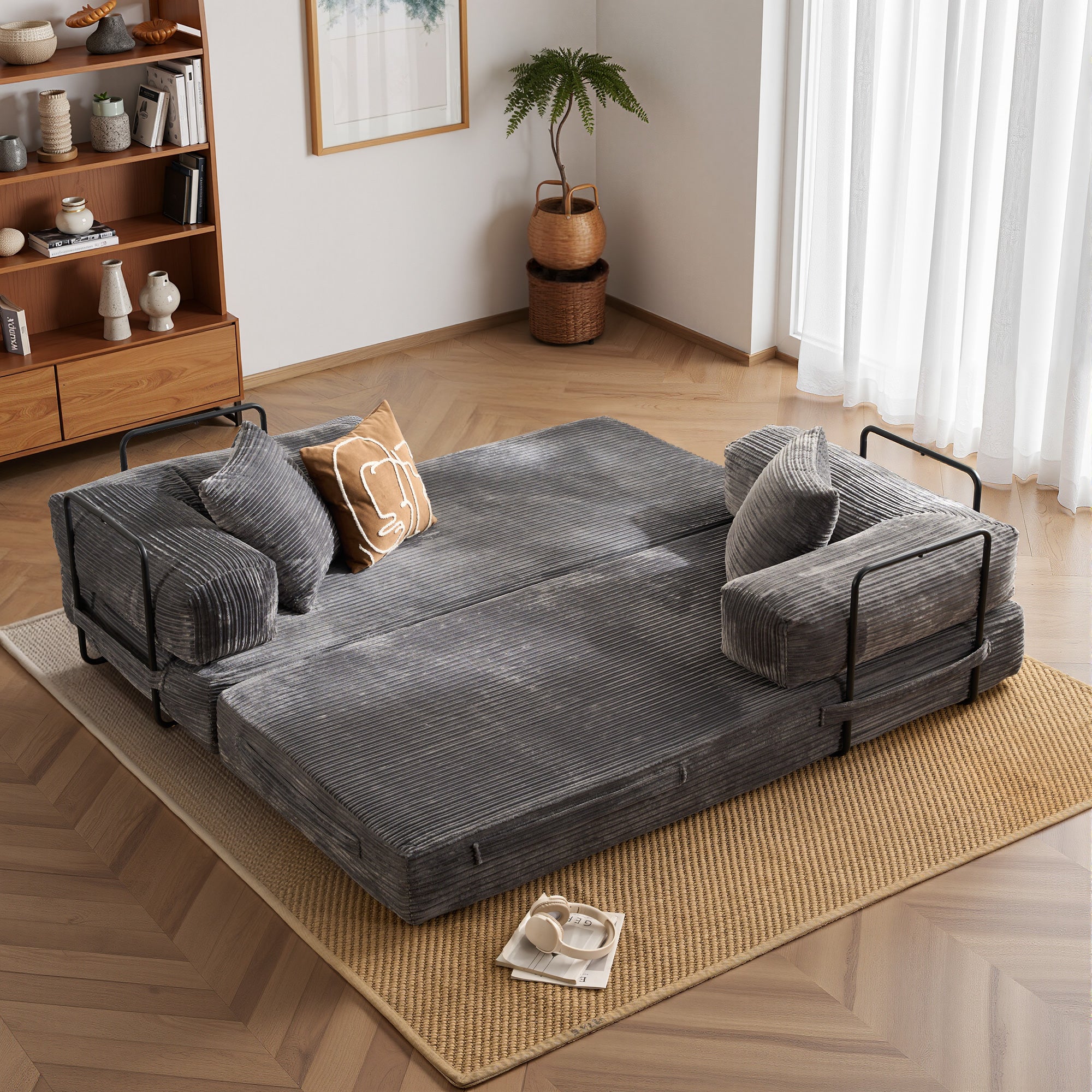 Grey Corduroy Fabric