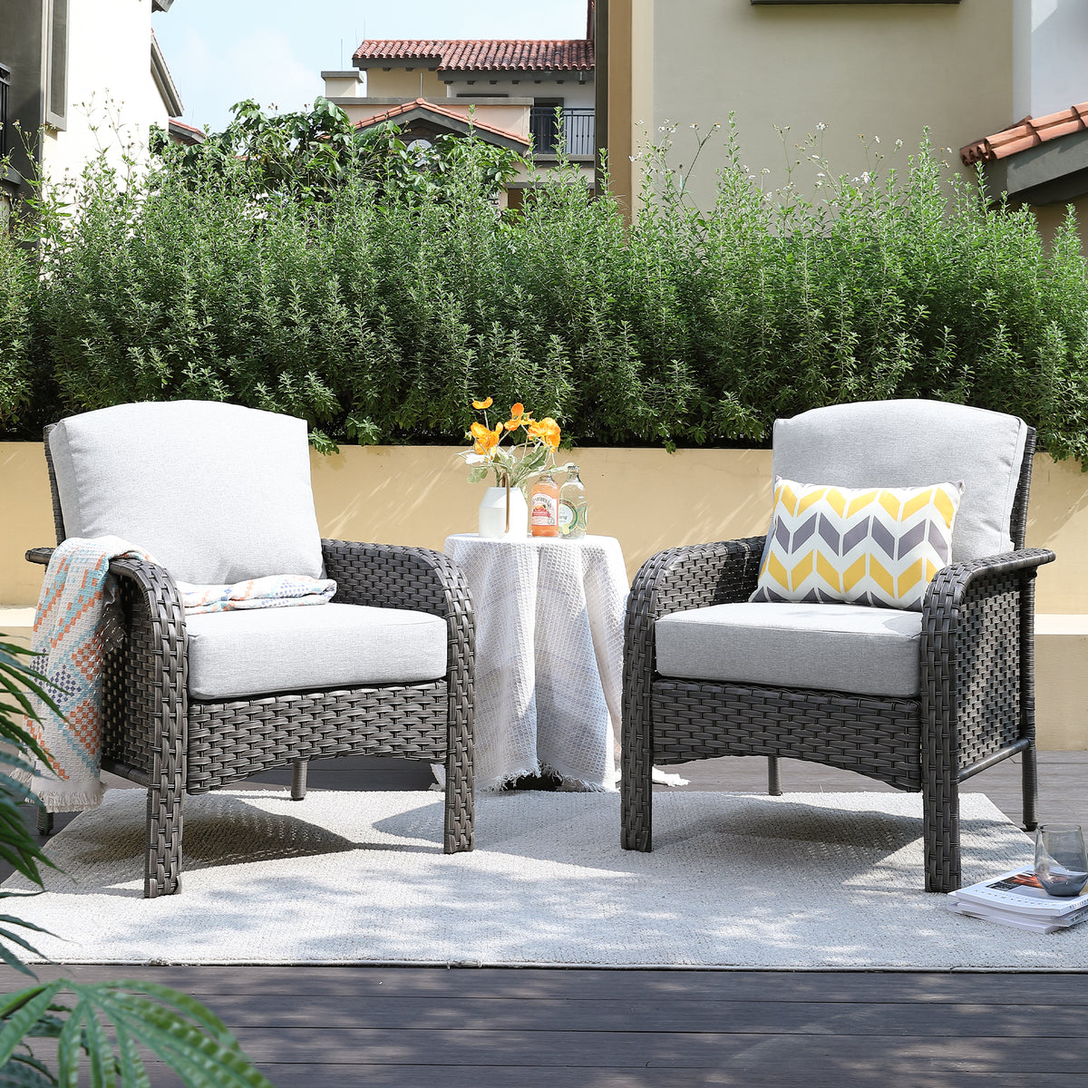Durable Outdoor Lounge Chairs - 2-Pack