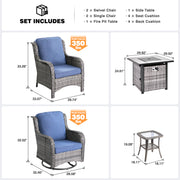 #Color_Grey Wicker Denim Blue Cushion|#Finish_Light Grey Wicker A
