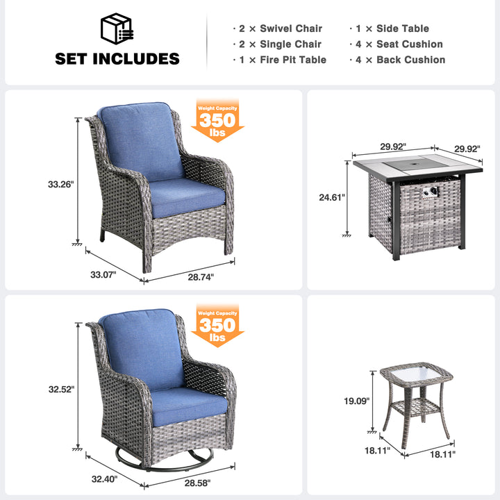 #Color_Grey Wicker Denim Blue Cushion|#Finish_Light Grey Wicker A