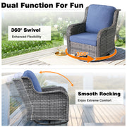 #Color_Grey Wicker Denim Blue Cushion|#Finish_Light Grey Wicker A