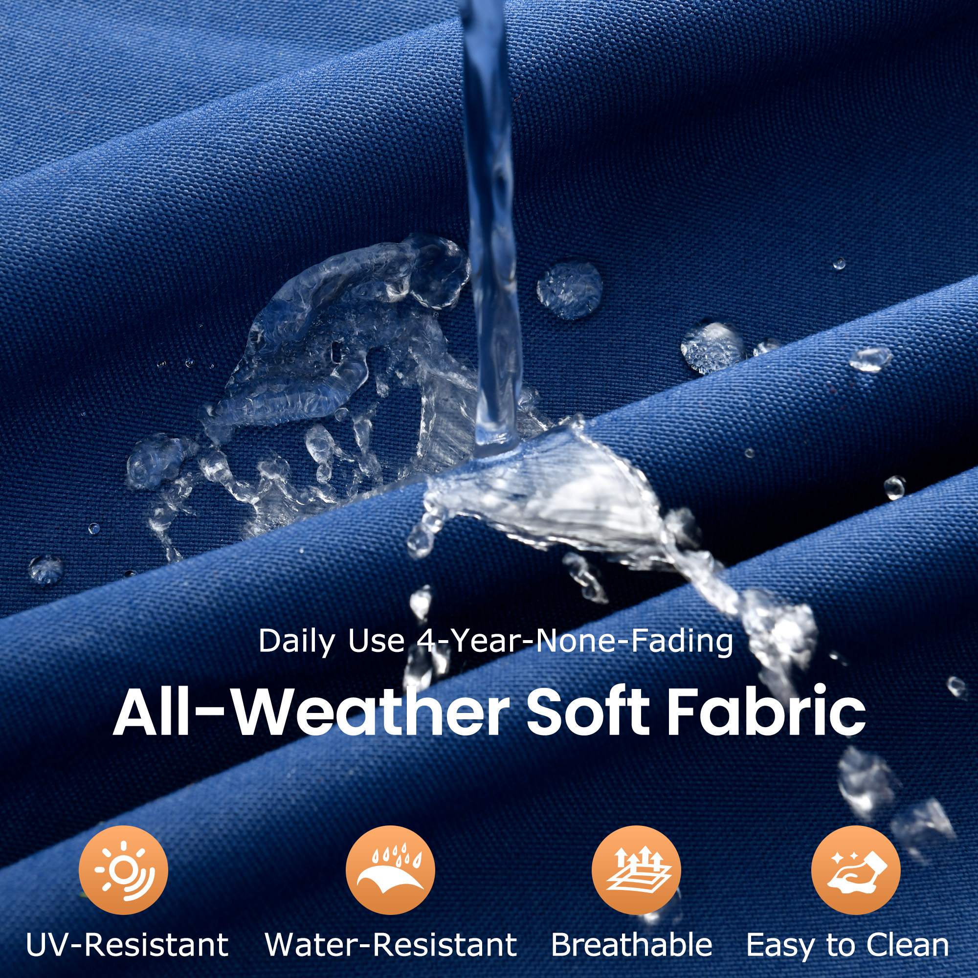 Ovios Patio Furniture Set 7-Piece With Cushions Kenard Curved Handrest