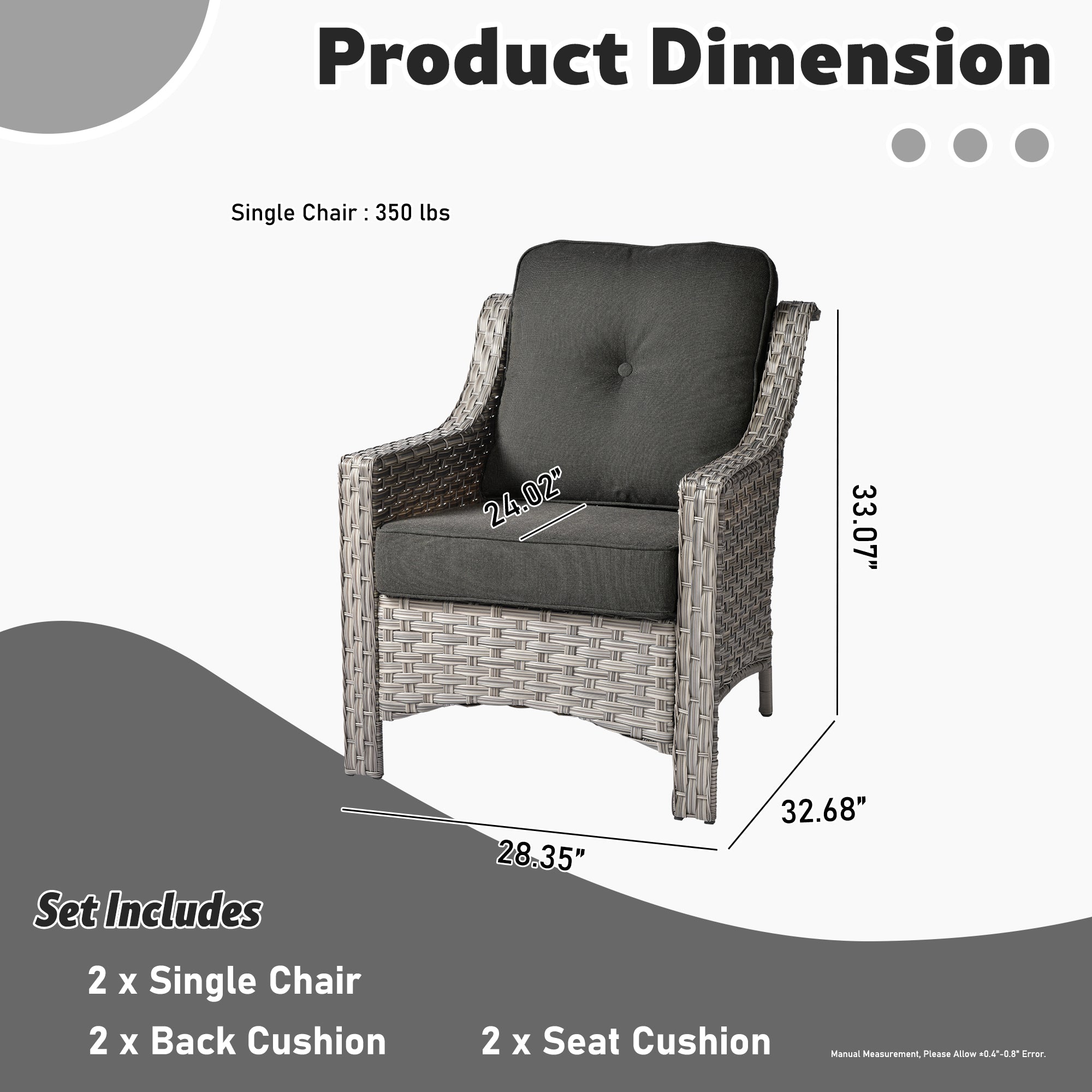 Ovios Outdoor Single Chair * 2,PAD Series