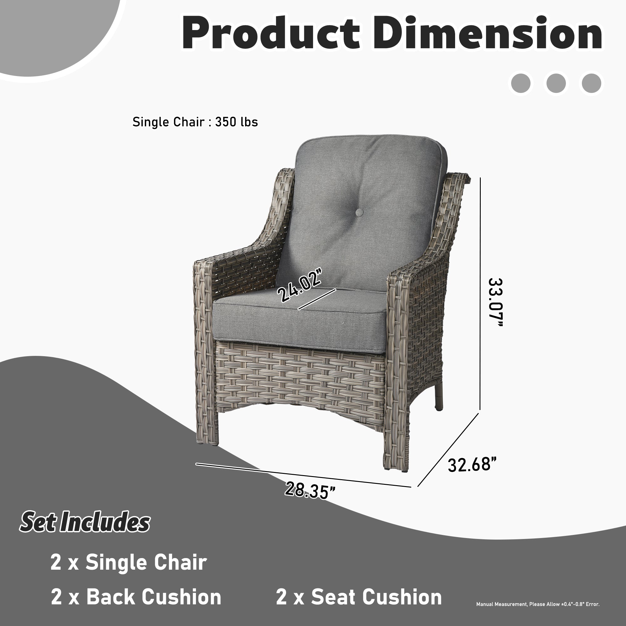 Ovios Outdoor Single Chair * 2,PAD Series