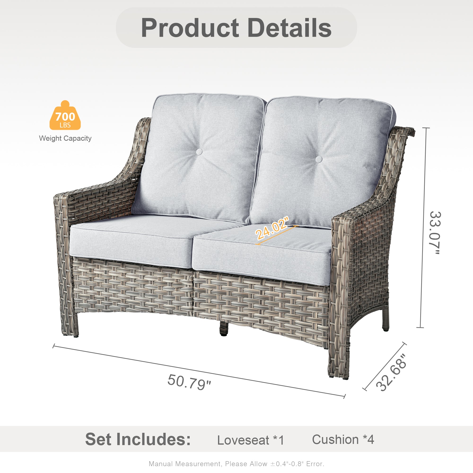 Ovios Outdoor Loveseat PAD Series